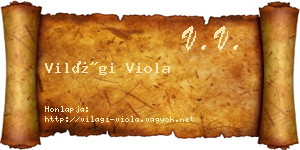 Világi Viola névjegykártya